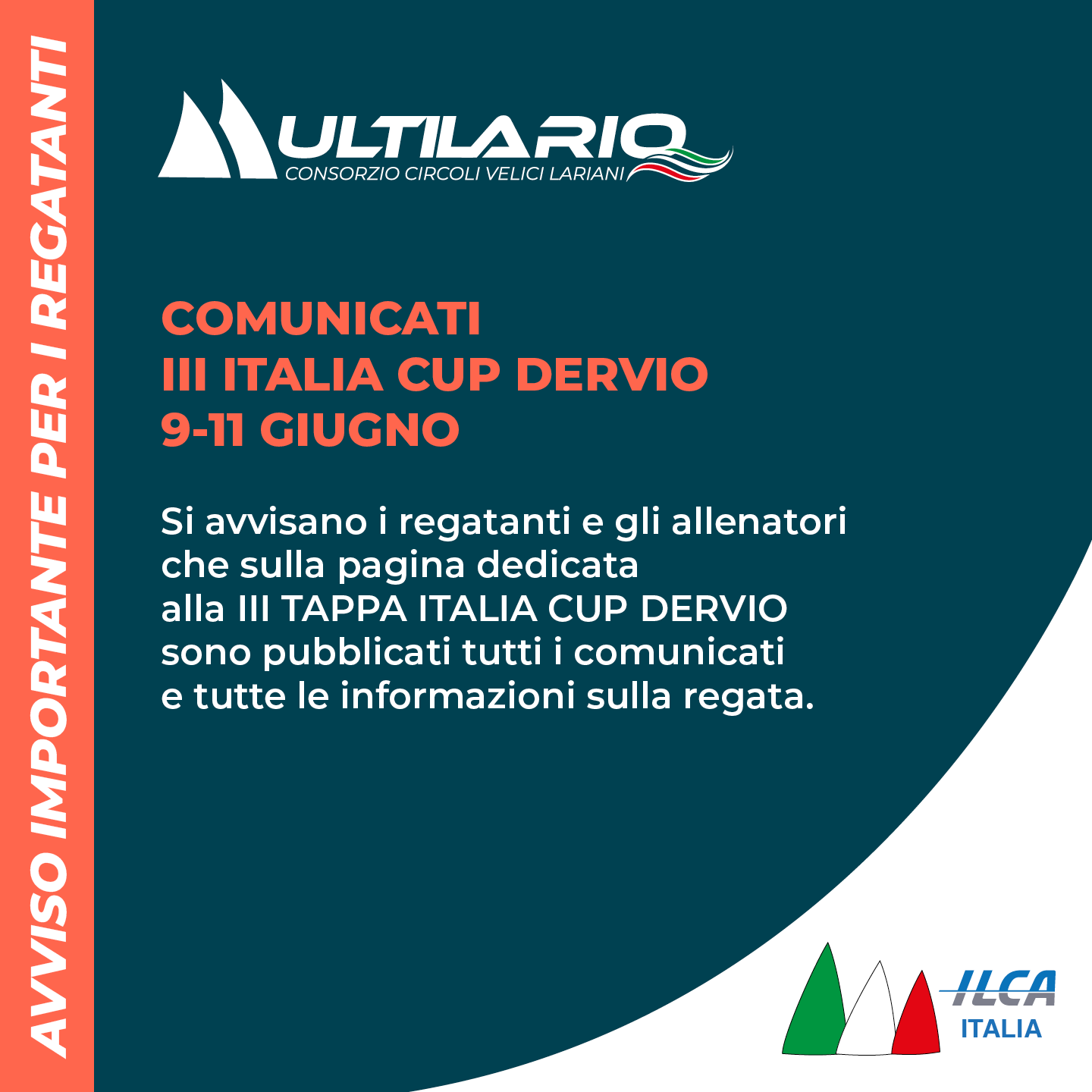 AVVISI III TAPPA ITALIACUP ILCA DERVIO